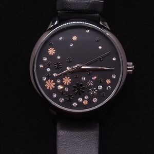 Time and Tru Black and Rose Gold Women's Watch